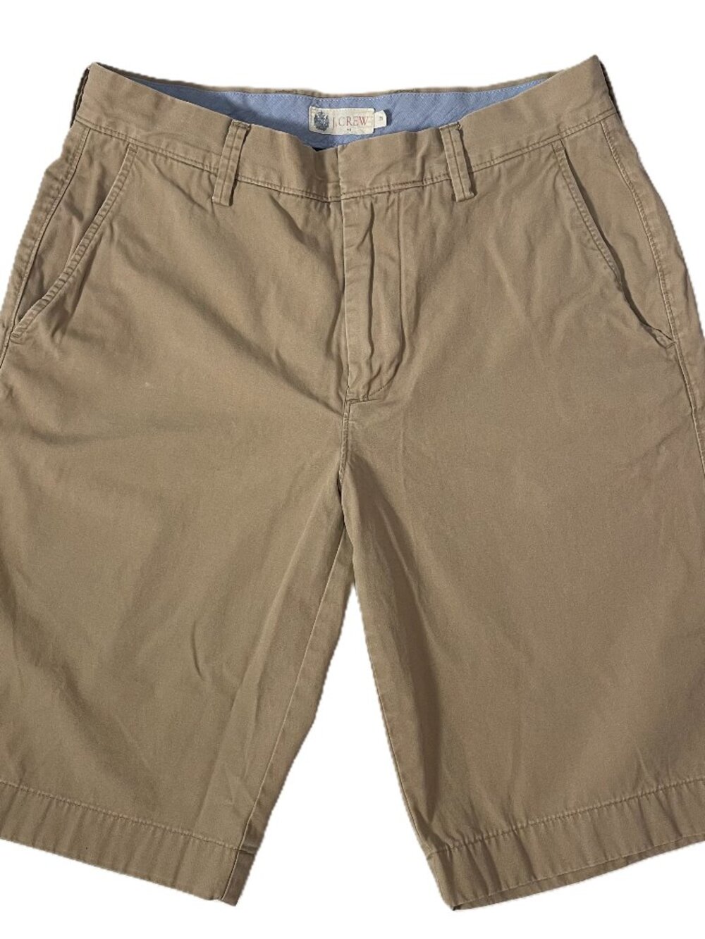 J Crew Men’s Size 29 Chino Shorts Khaki Cotton Flat Front Casual